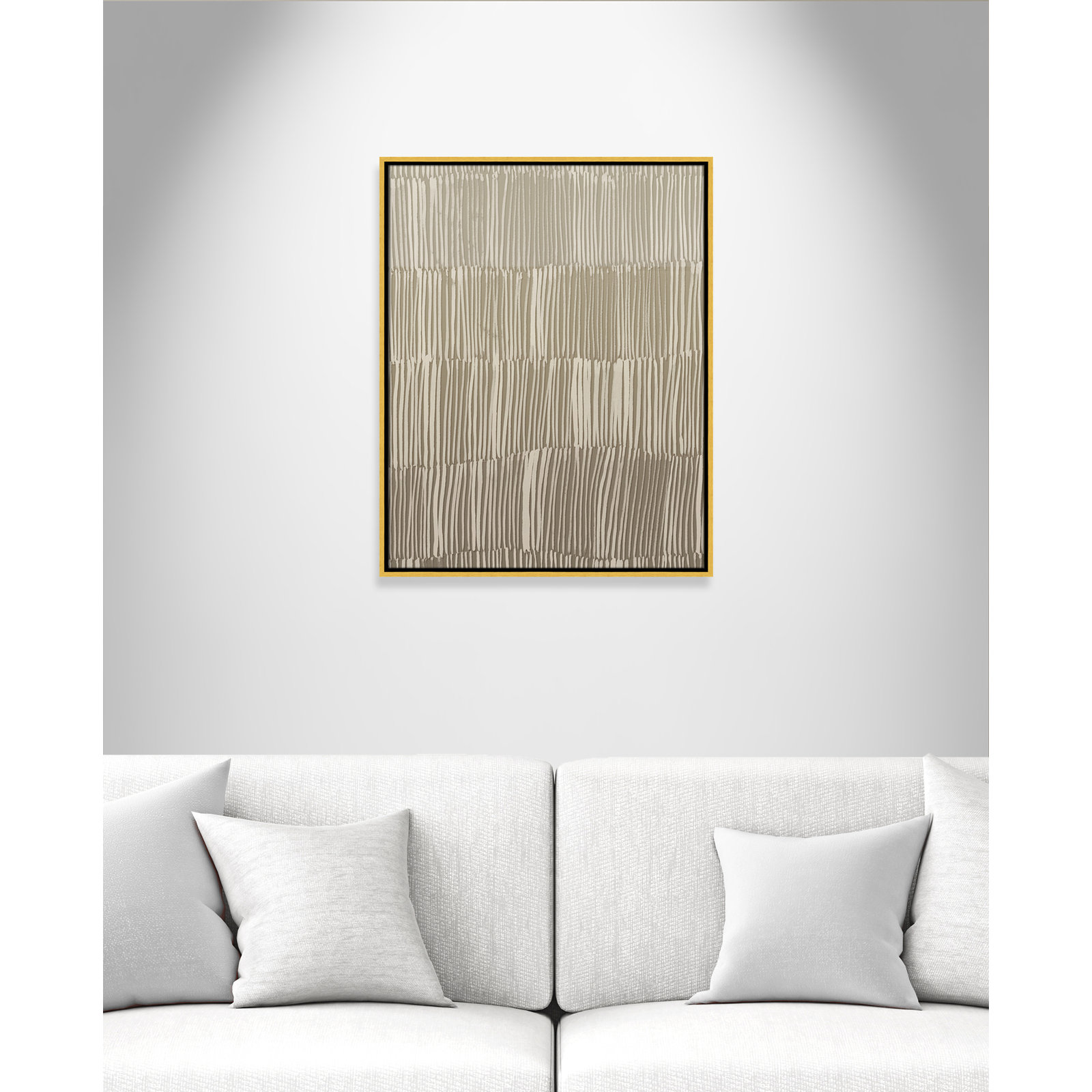 Linear Calm II Print by , 29.5" H x 23.5" W, Gold Floater