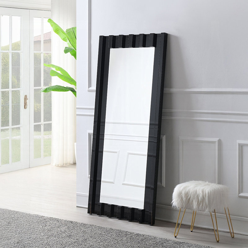 Miroir de plancher l 32,4 po, noir