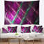 Tapisserie de gril abstrait en métal fractal mauve-28497450