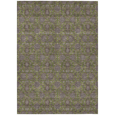 Naadiya Washable Floral Indoor / Outdoor Rug