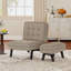  Chaise d'appoint rembourrée de 25,98 po de largeur avec dossier réglable et repose-pieds (ensemble de 4)-353944207-353944213
