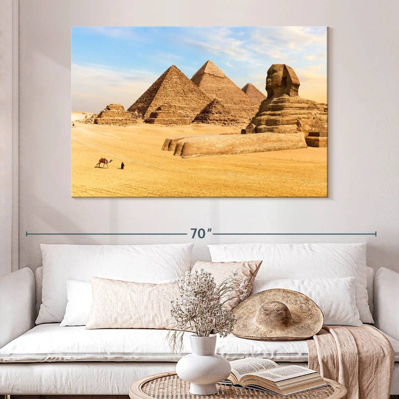 Great Pyramids And Sphinx, 34" H x 51" W