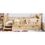 Lit simple en bois compact avec rangement