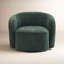 Fauteuil demi-tonneau pivotant rembourré Munehito-986386222