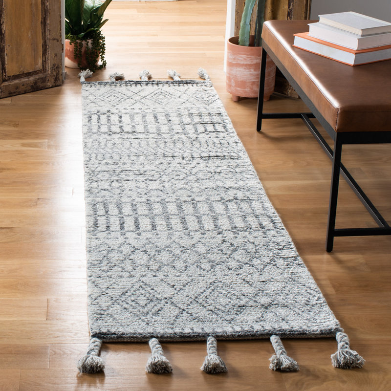 Comer Hand Knotted Wool Rug, Runner 2'3" x 8'