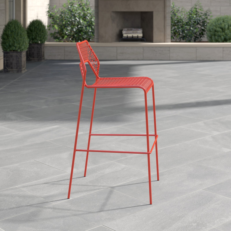 Hot Mesh Outdoor Bar Stool, Black, Bar Stool (30.5" Seat Height)