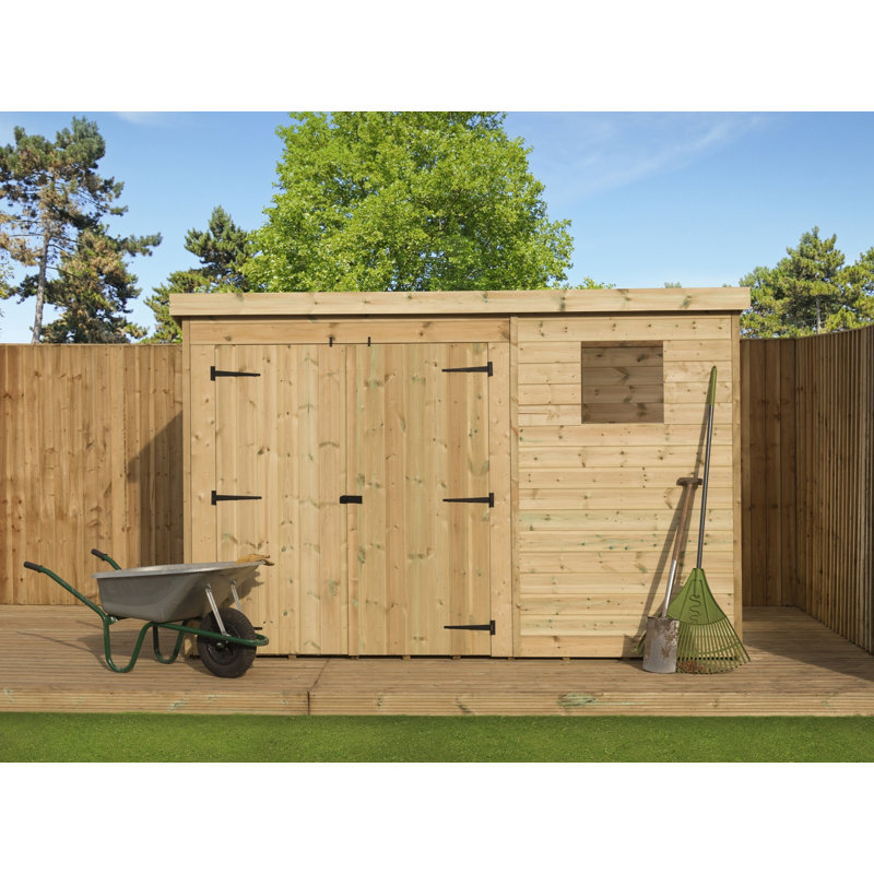Shiplap Pent Wooden Shed, 10ft. W x 8ft. D