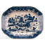 Porcelain Platter Blue and White Willow 14.5inL-1746913788