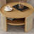 Round Rattan Coffee Table with Storage-1584302538