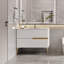 Ensemble de meuble-lavabo autoportant blanc moderne 39,4 "avec lavabo en céramique Mirran