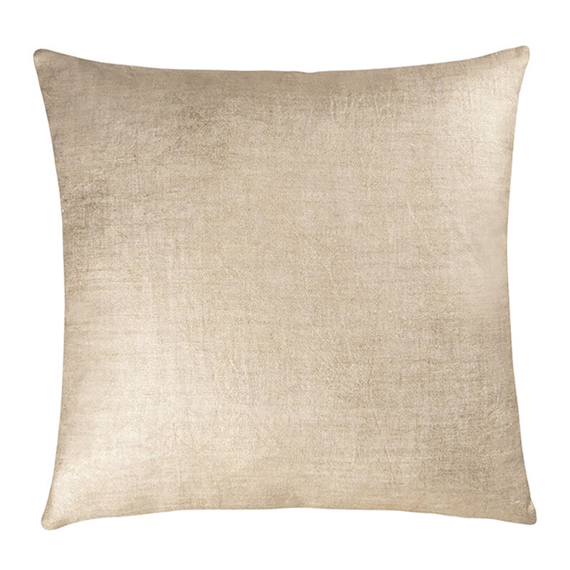 Aura Square Linen Pillow Cover & Insert, Gold