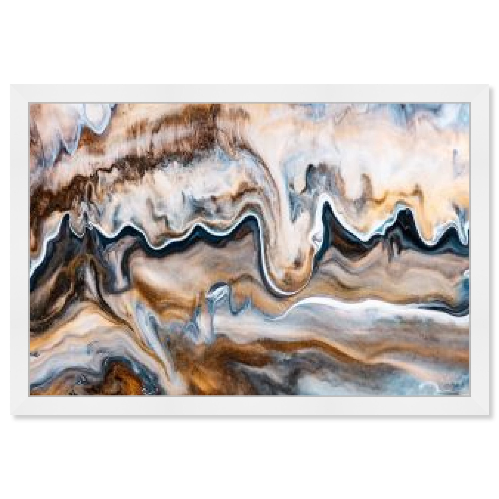 Copper And Blues by Oliver Gal, White, 12" H x 17" W x 0.5" D