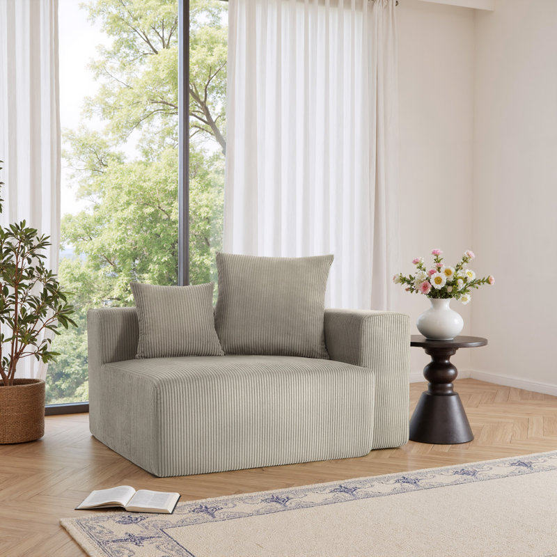 Upholstered Armchair, Brown