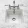 Houzer Platus 20 in Fireclay Undermount Square Bar Sink with Strainer and Grid
