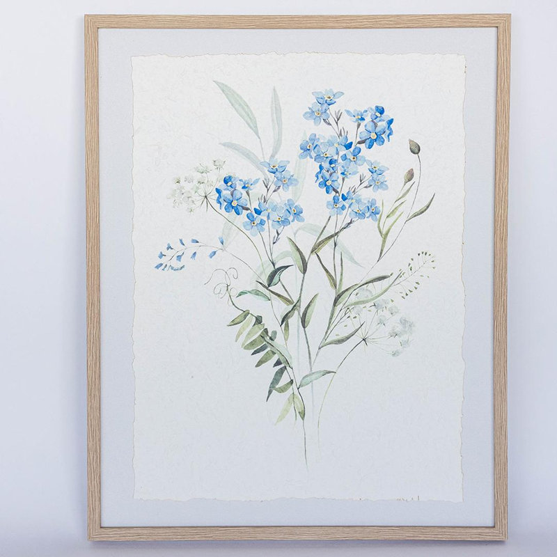 Delicate Wild Flowers Canvas Print Framed Artwork