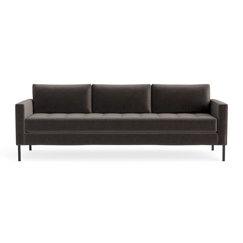 MTO - Paramount Sofa Metal Legs, 32" H x 95" W x 34" D, Storm Velvet