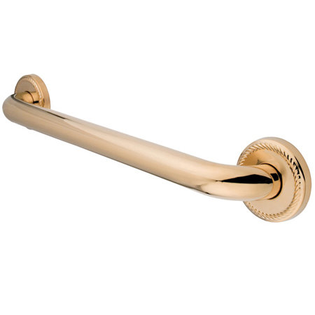 Made to Match Laurel Designer Grab Bar, Polished Brass, 32"