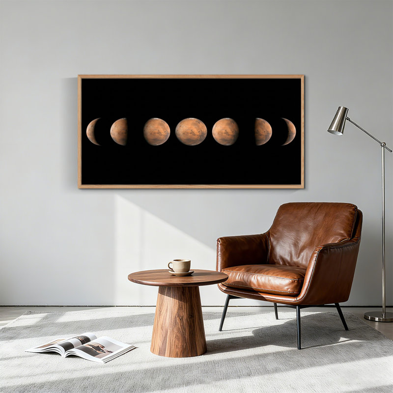 «Moon Phases», ensemble de reproductions d'art sur toile encadrées de 1 48 po x 24 po, 48 x 24 pouces