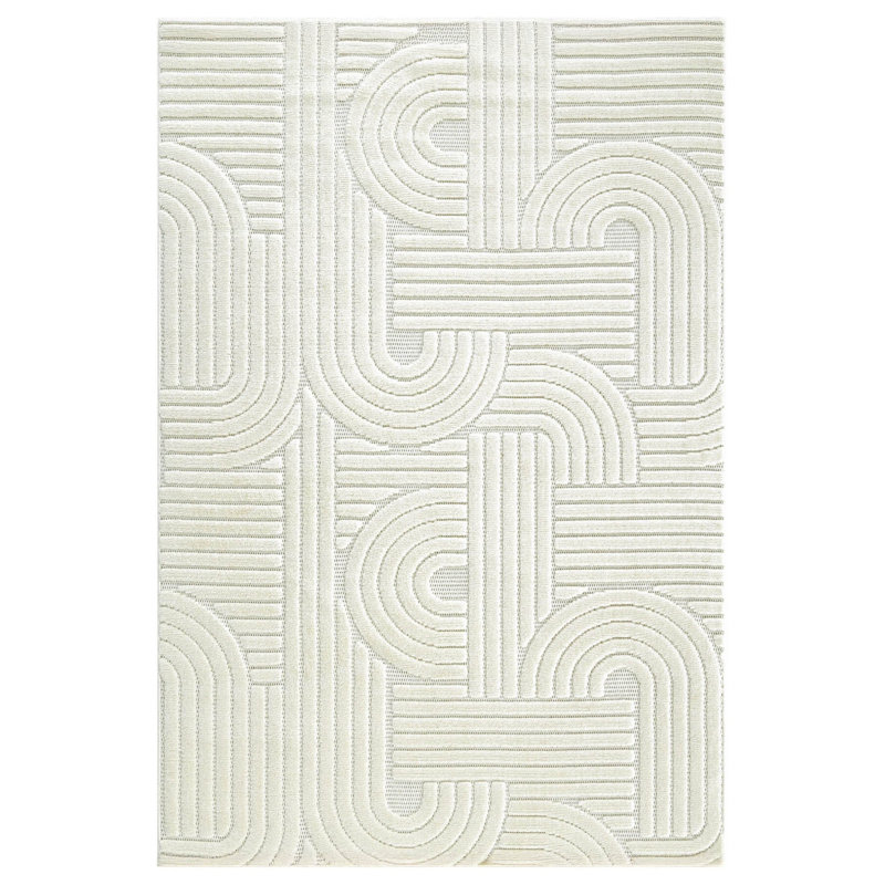 Stephen Beige Non-Slip Based Bohemian Decorative Soft Carpet, Rectangle 4 pi x 11 pi 6 po