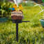 Statue d'oiseau avec éclairage solaire