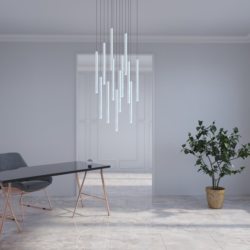Baileyton 13 - Light Cluster Pendant, Matte White