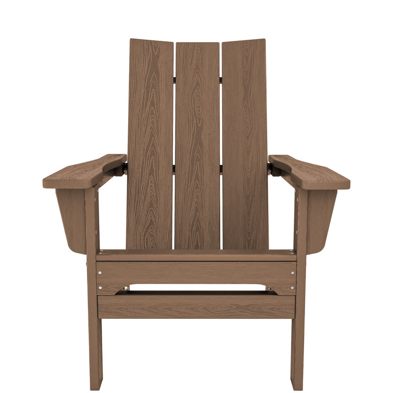 Chaise Adirondack pliante Bruce HDPE, Brun