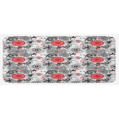 Traditional Solid Color Polyester Kitchen Mat