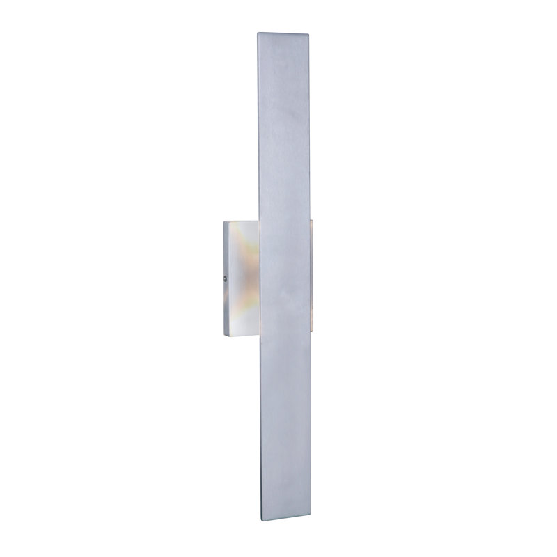 Applique murale d'extérieur à DEL intégrée Rens, Aluminium brossé, Petit