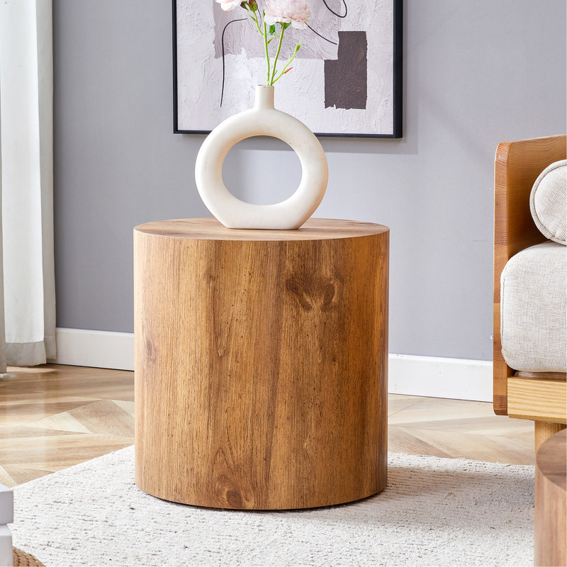 Table cylindrique polyvalente pour le café, la salle à manger et l'espace de travail, H 15,7 po x l 15,7 po x P 15,7 po