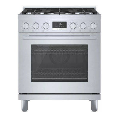 800 Series 30" 4 cu. ft. Freestanding Dual Fuel Range with True European Convection