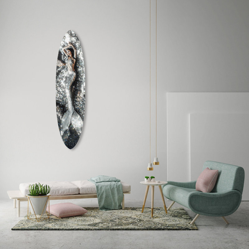 Save The Ocean Decorative Decorative Acrylic Surfboard by Oliver Gal
