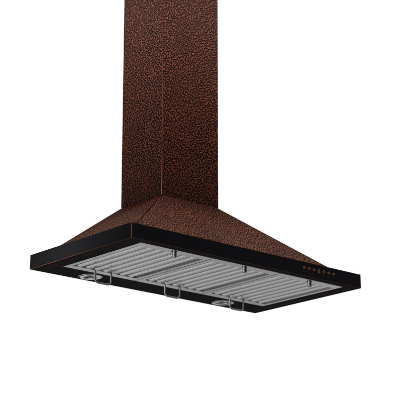 ZLINE 36" Designer Series Fingerprint Resistant Stainless Steel Convertible Vent Wall Mount Range Hood (8KBS-36), 36" W