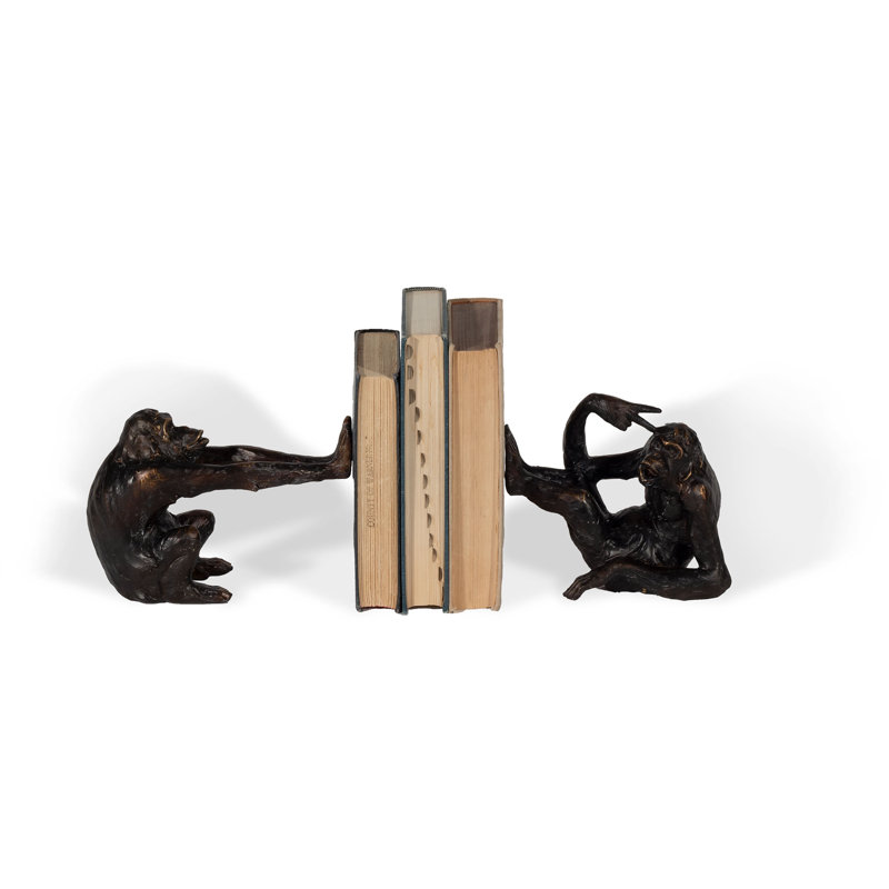 Mischievous Monkeys Bookends