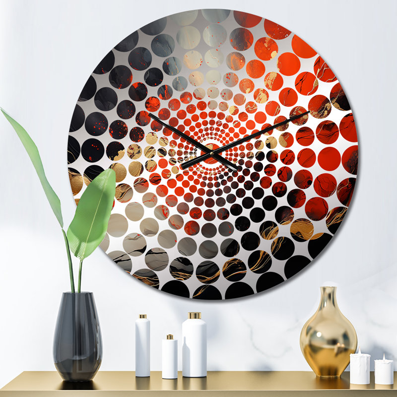 Ouatchia - Horloge murale peinture abstraite, Petit