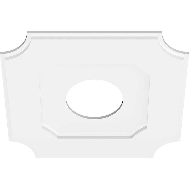 Médaillon de plafond contemporain en PVC de qualité architecturale Locke, H 1 po x l 38 po x P 38 po