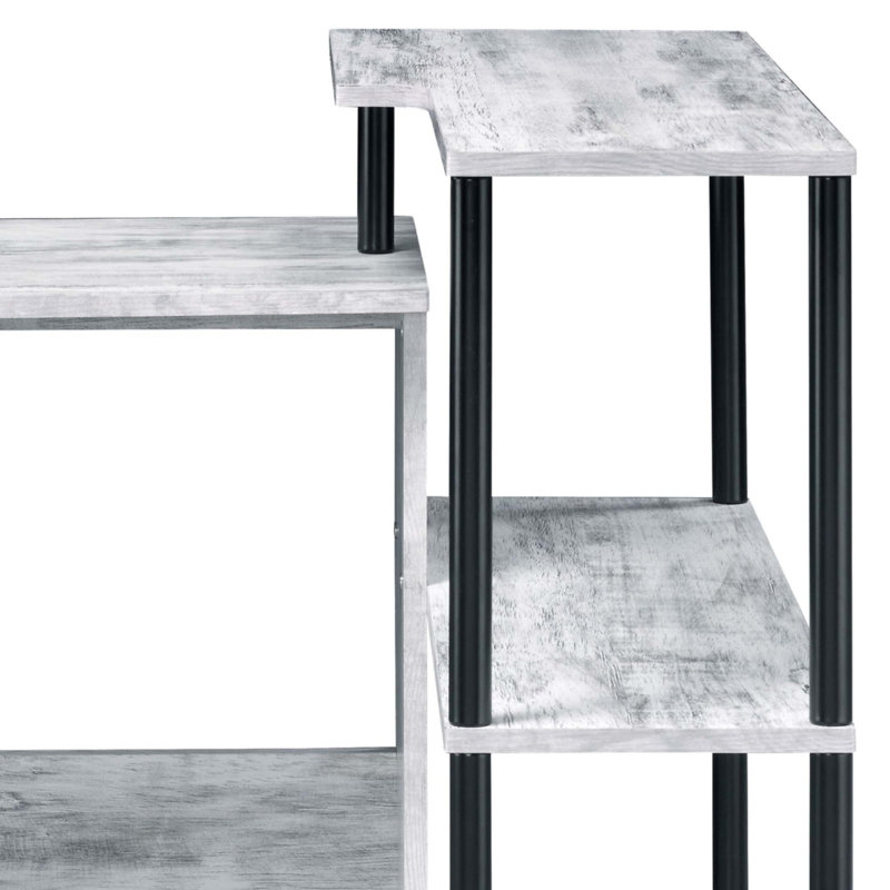 Levi Antique White & Black Finish Writing Desk