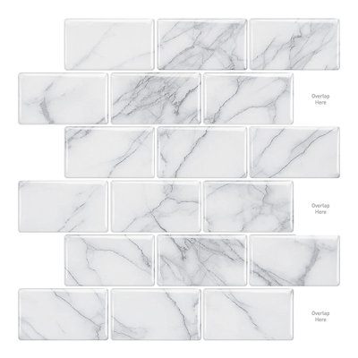 Standard Products 11.8'' W x 10'' L  Peel and Stick Backsplash Tile,Self-Adhesive Wall Tiles