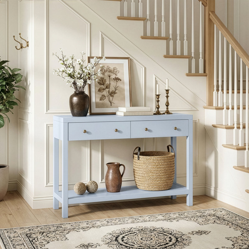 Nora 2 Drawer Console Table, Antique Taupe