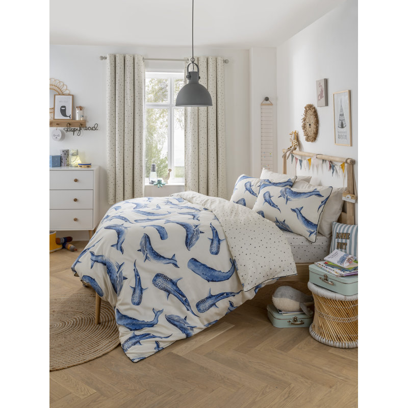 Cotton Blackout Curtain Pair, 167 W x 137 D cm
