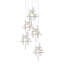 Luminaire suspendu en grappe à 5 lumières Tura-88501219-88501221-93415363