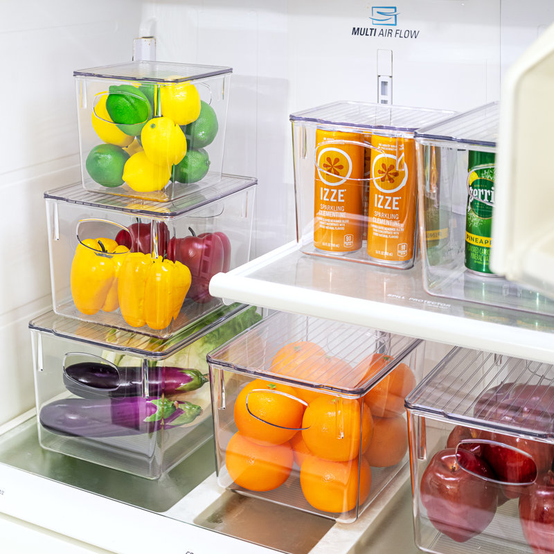 Sorbus Organizer Bins with Lids, Kitchen Pantry Organization Storage Bins, Cabinet Organizers, Containers for Organizing, Acrylic Bins - Vanity Closet Organizer, (6-Pack)
