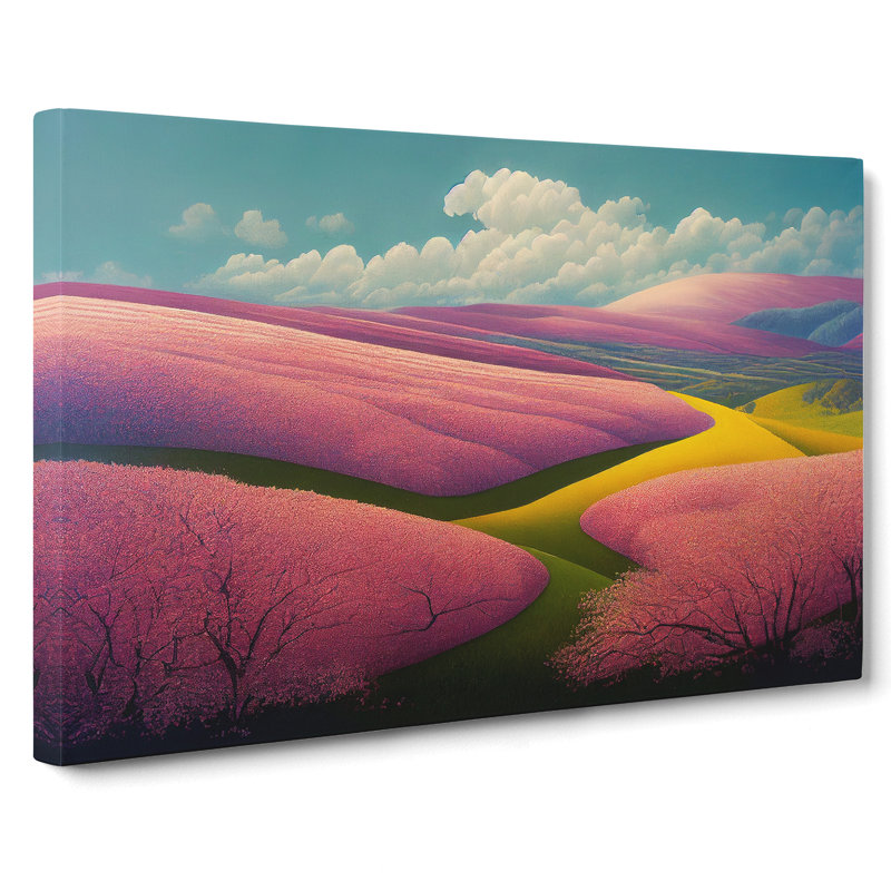 Pretty Spring Meadow Landscape Vol.2 - Wrapped Canvas, 35cm H x 50cm W x 3cm D