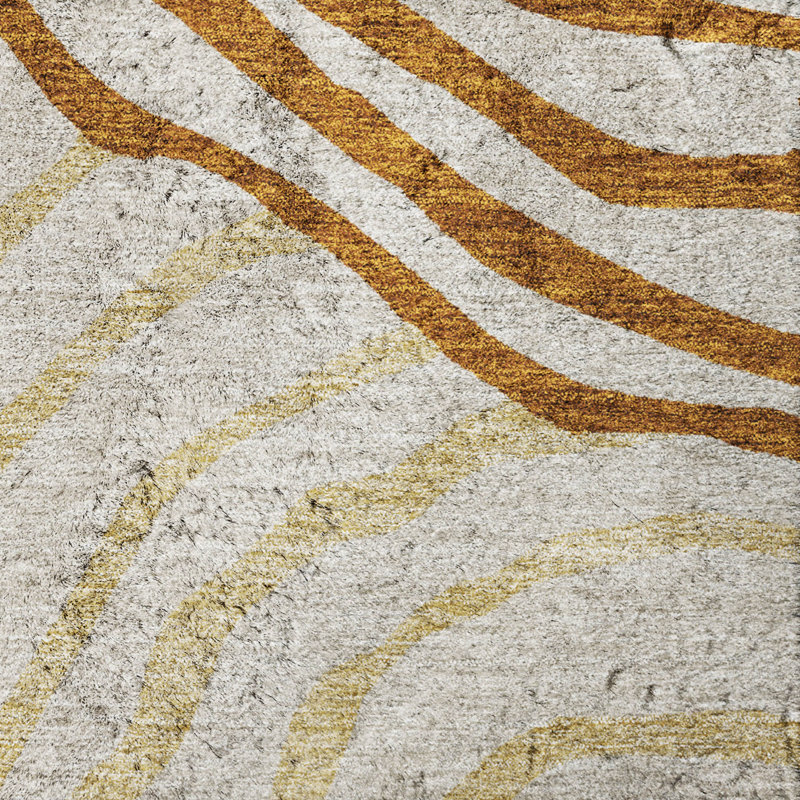 Swirls de qualité supérieure Tapis Dream Shag, lavable à la machine, Terracotta, 10' x 14'