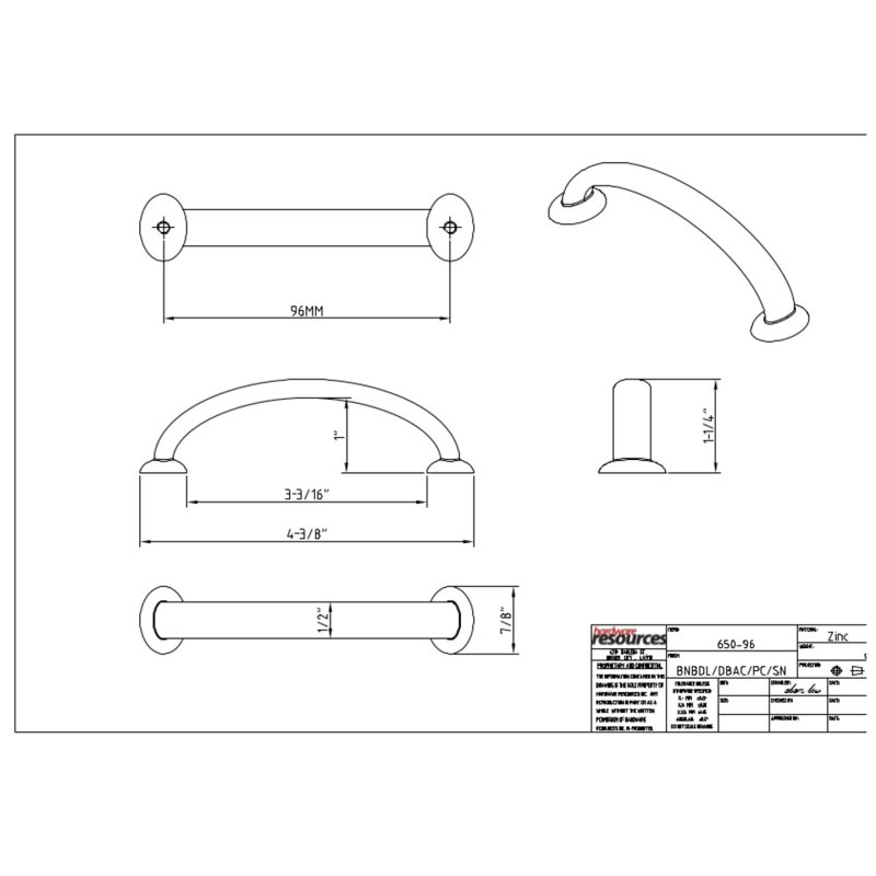 Hudson Appliance Pull, Brushed Oil Rubbed Bronze, 12"