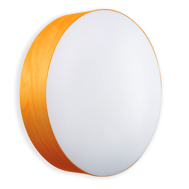 Gea 1 - Light Flush Mounted Sconce, Orange, 16.5" H x 16.5" W x 3.9" D, GX53
