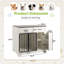 Cage pour chien de 37,4 pouces avec 2 tiroirs et armoire de rangement Modern Furniture, idéale pour les petits et moyens chiens