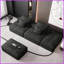 Canapé modulaire moderne en chenille scintillant 4 pièces avec 2 repose-pieds - aucun assemblage requis, idéal pour les salons