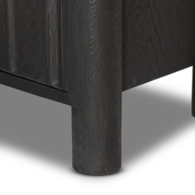 Ezri 98 in. W Solid Wood Sideboard, Black