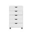Classeur à roulettes à 5 tiroirs avec roulettes, organisateur de rangement sous le bureau pour documents, dossiers et fournitures - Classeur de bureau personnel pour petits espaces, solution de rangement mobile-131128102