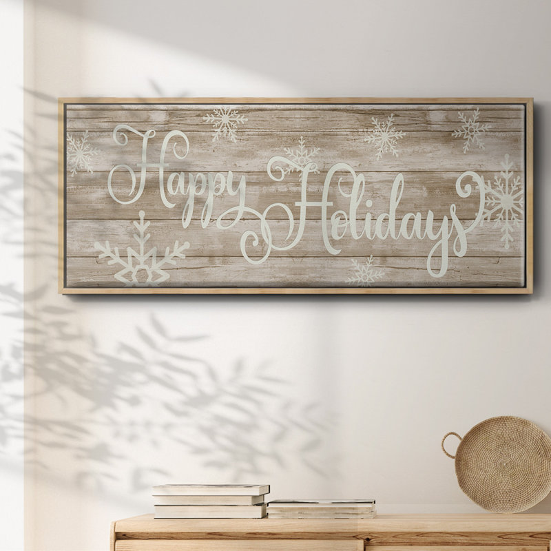 Happy Holidays- Framed Canvas